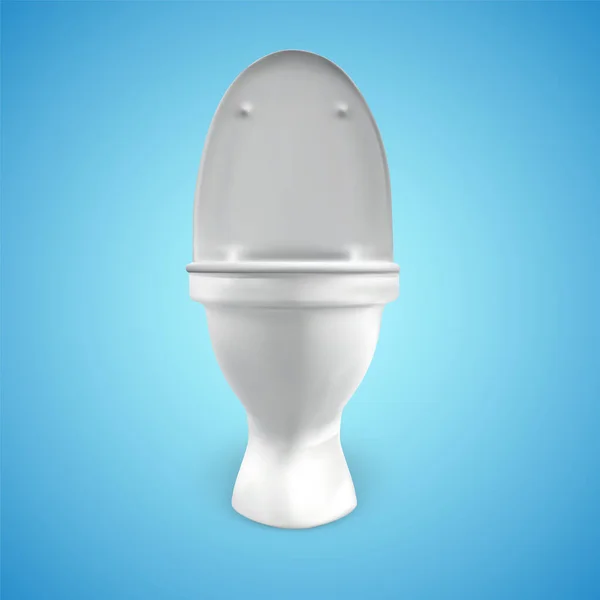 Vektor Weiße Toilette Mit Zisterne Ready Element Für Die Gestaltung — Stockvektor