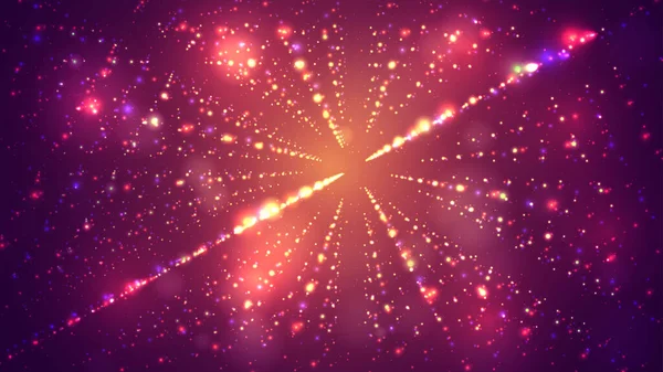 明るいベクトル無限大の背景と星の閃光 — ストックベクタ
