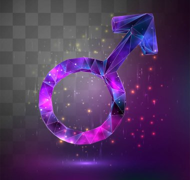 Kare mozaik arkaplanda 3D vektör nesne. bir fikir olarak boşluk