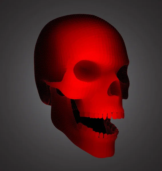 Vector Cráneo Humano Sobre Fondo Color Símbolo Muerte Halloween Día — Vector de stock