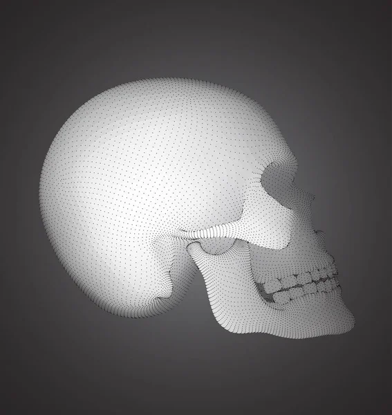 Vector Cráneo Humano Sobre Fondo Color Símbolo Muerte Halloween Día — Archivo Imágenes Vectoriales