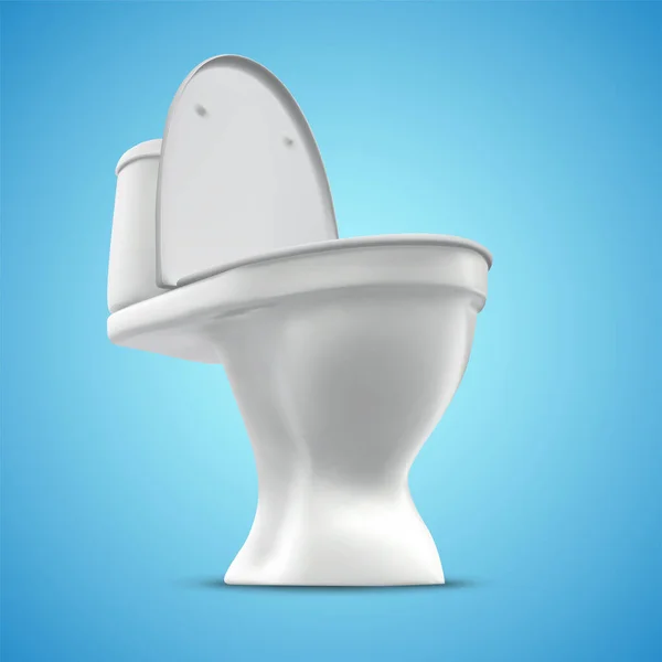 Vetor Banheiro Branco Com Cisterna Elemento Pronto Para Concepção Encanamentos — Vetor de Stock
