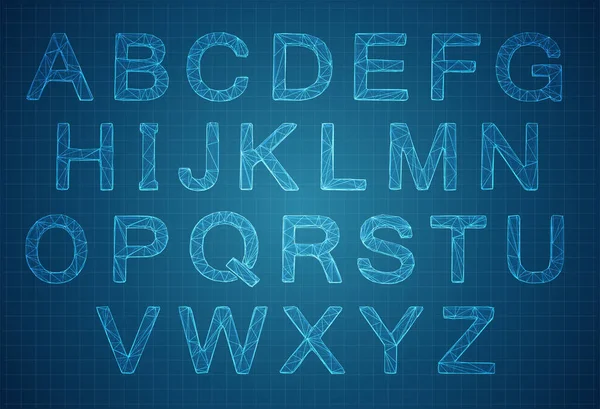 Vector Set Letters Ready Alphabet Style — Stock Vector
