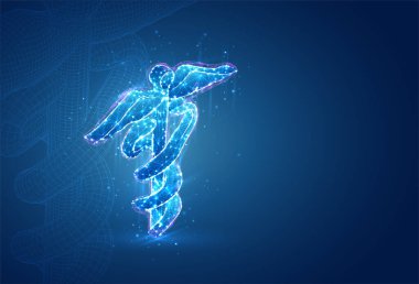 3d vektör sembolü, mavi arkaplandaki hacimli nesne. İş ve sunum için düzenName