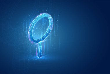 3d vektör sembolü, mavi arkaplandaki hacimli nesne. İş ve sunum için düzenName