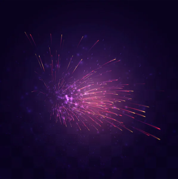 Explosion Festive Lumineuse Salut Vectoriel Sur Fond Mosaïque Remplaçable Sentiment — Image vectorielle