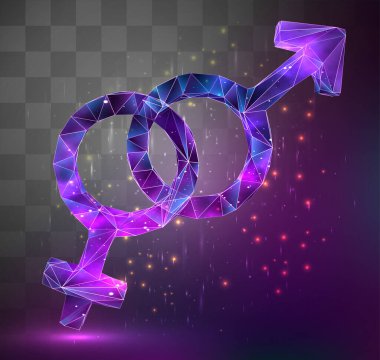 Kare mozaik arkaplanda 3D vektör nesne. bir fikir olarak boşluk