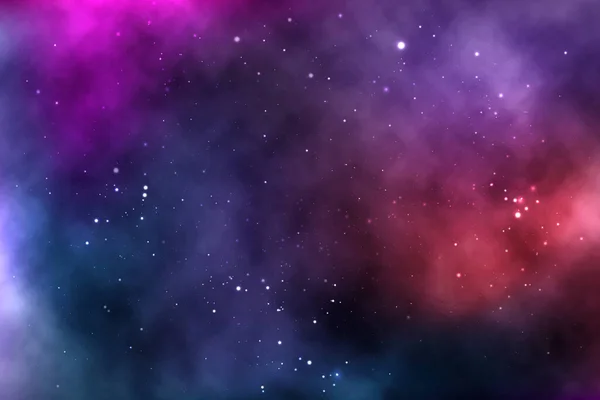 Fond Vectoriel Espace Infini Avec Étoiles Galaxies Nébuleuses — Image vectorielle