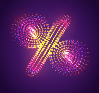 Parlak noktaların vektör sembolü, gökkuşağı gradyanı