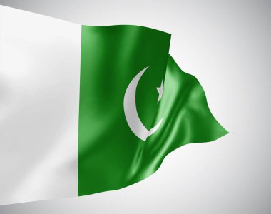 Gökkuşağı, dalgalı vektör bayrağı ve rüzgarda sallanan beyaz arka plan.