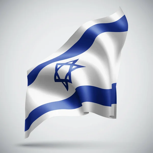Israel Vector Flag Isolated White Background — Stock Vector