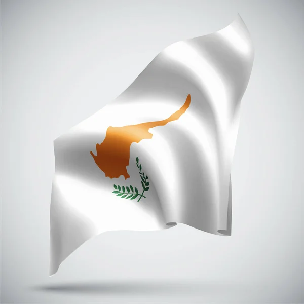 Chipre Vetor Bandeira Isolada Fundo Branco — Vetor de Stock
