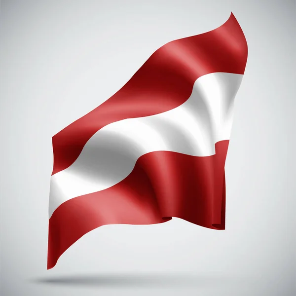 Austria Bendera Vektor Terisolasi Pada Latar Belakang Putih - Stok Vektor