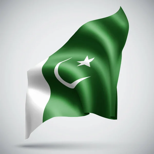 Pákistán Vektor Vlajka Izolované Bílém Pozadí — Stockový vektor