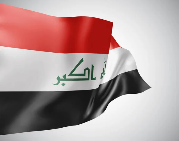 Irak Drapeau Vectoriel Avec Des Vagues Des Courbes Agitant Dans — Image vectorielle