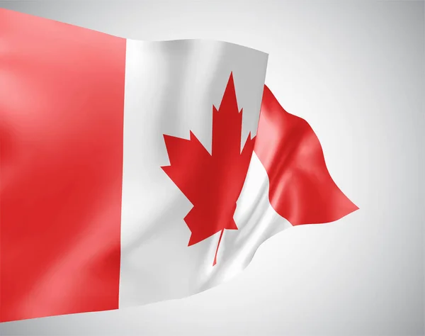 Vector Bandera Aislada Sobre Fondo Blanco Canadá — Vector de stock