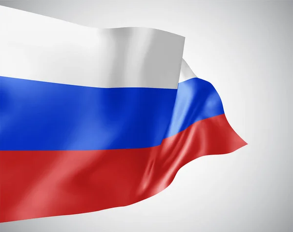 Rusia Bandera Vectorial Con Olas Curvas Ondeando Viento Sobre Fondo — Archivo Imágenes Vectoriales