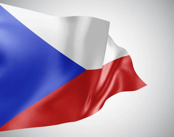 Tsjechië Vector Vlag Geïsoleerd Witte Achtergrond — Stockvector