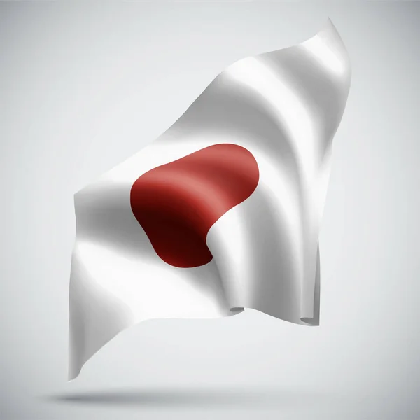 Vector Bandera Aislada Sobre Fondo Blanco Japón — Vector de stock