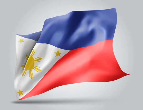 Filipinas Vector Bandera Aislada Sobre Fondo Blanco — Archivo Imágenes Vectoriales