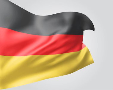 Bulgaristan ve dalgalı vektör bayrağı beyaz zemin üzerinde rüzgarda dalgalanıyor.