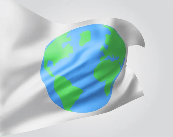 Векторний Прапор Захисту Землі Білому Тлі — стоковий вектор