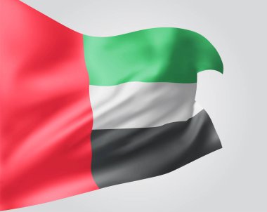 Birleşik Arap Emirlikleri, 3d vektörü beyaz arkaplanda izole edildi