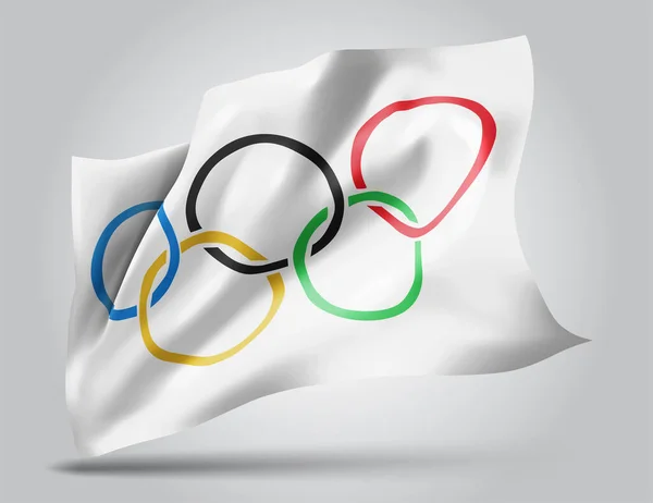 Olimpiai Játékok Vektor Zászló Elszigetelt Fehér Háttér — Stock Vector