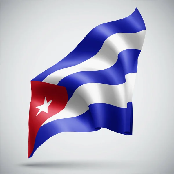 Cuba Vetor Bandeira Isolada Fundo Branco —  Vetores de Stock