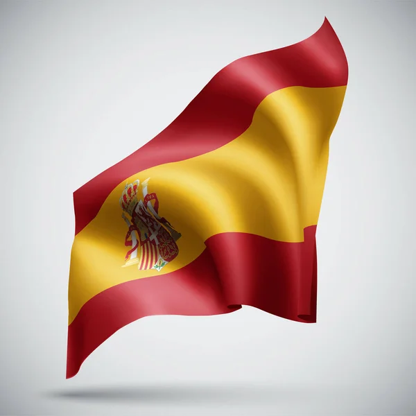 Hiszpania Wektor Flaga Izolowana Białym Tle — Wektor stockowy