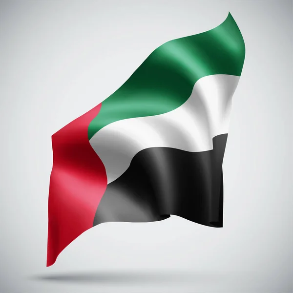 Verenigde Arabische Emiraten Vector Vlag Geïsoleerd Witte Achtergrond — Stockvector