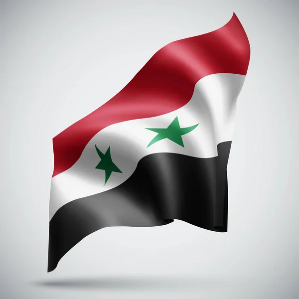 Siria Vettoriale Bandiera Isolata Sfondo Bianco — Vettoriale Stock