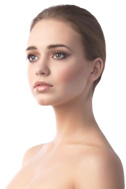 yumuşak genç güzel kız portresi