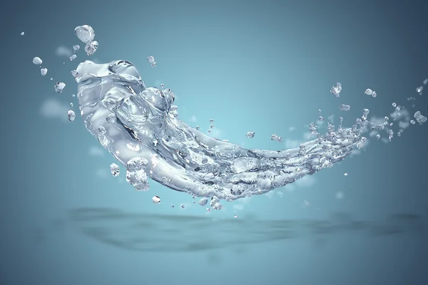 Blue water splash — Stock Photo, Image