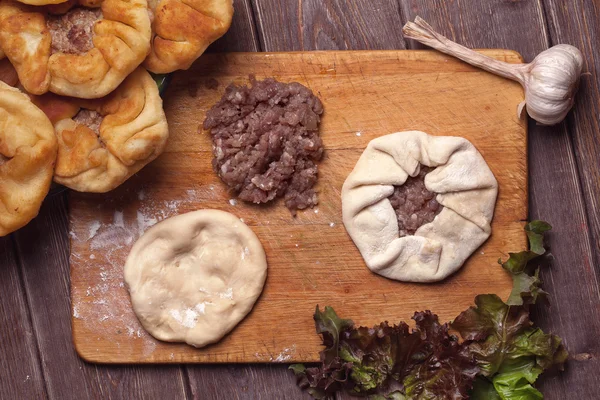 Домашние пироги из мяса Лицензионные Стоковые Изображения
