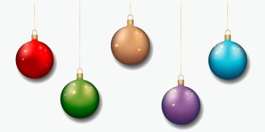 Noel topları izole edilmiş