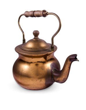 Retro veya vintage pirinç demlik 