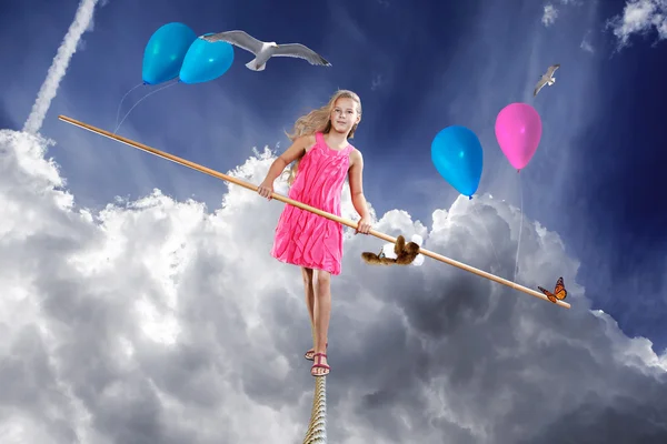 Tightrope vandraren — Stockfoto