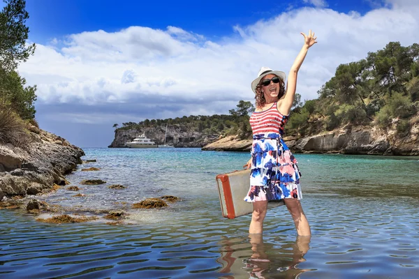 La ragazza di vacanza — Foto Stock