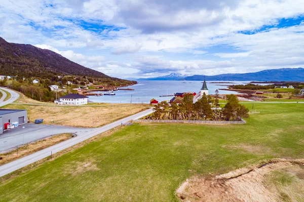 Vue Sur Paysage Île Senja Norvège Avec — Photo
