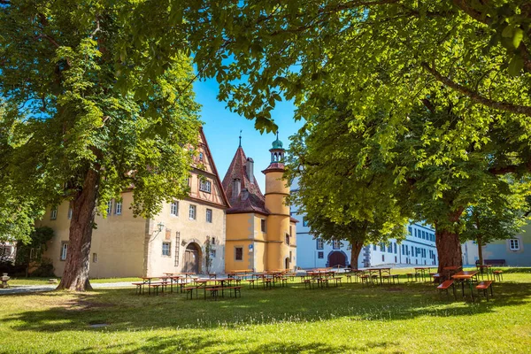 Rothenburg Der Tauber Germania Circa Luglio 2020 Paesaggio Urbano Rothenburg — Foto Stock