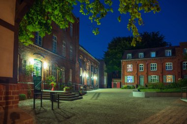 WISMAR, GERMANY - CIRCA AUGust, 2020: Wismar Heiligen-Geist Kilisesi, Mecklenburg-Vorpommern, Almanya