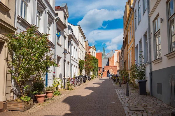 Luebeck Alemania Circa Julio 2020 Paisaje Urbano Luebeck Schleswig Holstein — Foto de Stock