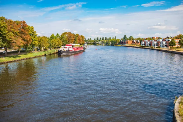 Lübeck Deutschland Kirca Juli 2020 Die Trave Bei Lübeck Schleswig — Stockfoto