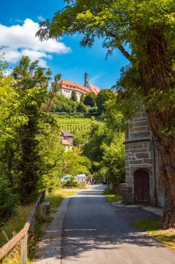 ROTHENBURG OB DER TAUBER, GERMANY - CIRCA HAZİRAN 2020: Bavyera, Almanya 'da Rothenburg ob der Tauber kasabası