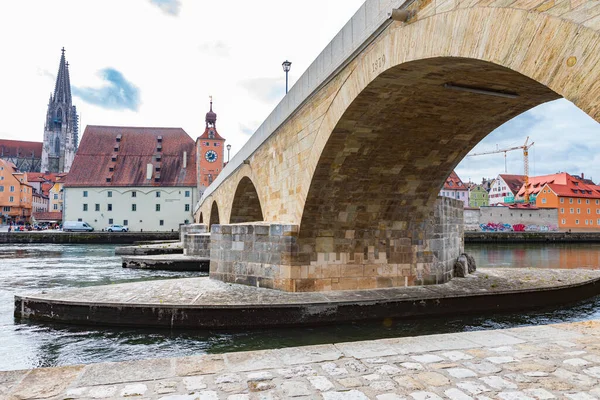 Regensburg Bavaria Duitsland Circa Oktober 2020 Steinerne Bruecke Uit Regensburg — Stockfoto