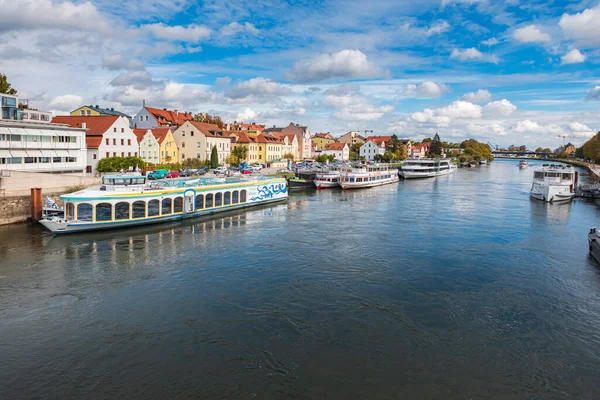 Regensburg Bavarien Tyskland Circa Oktober 2020 Stadsbilden Staden Regensburg Och — Stockfoto