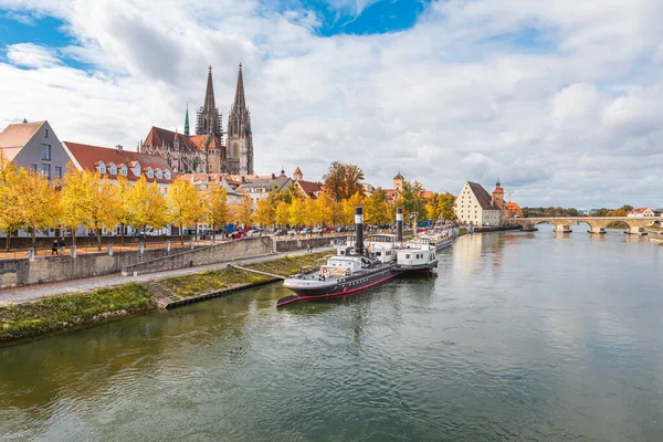 Regensburg Bavaria Alemania Circa Oktober 2020 Paisaje Urbano Ciudad Ratisbona —  Fotos de Stock