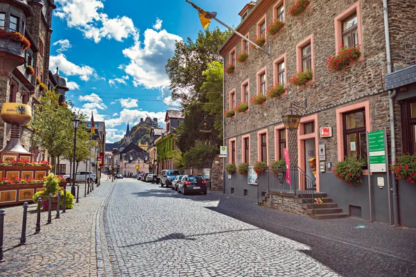 Oberwesel Rineland Palatinate Germany Circa August 2020 Liebfrauenstrasse Oberwesel River — стокове фото