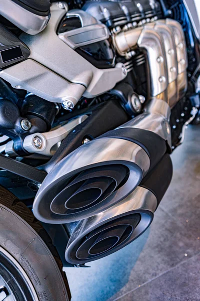 Närbild Modern Motorcykel — Stockfoto